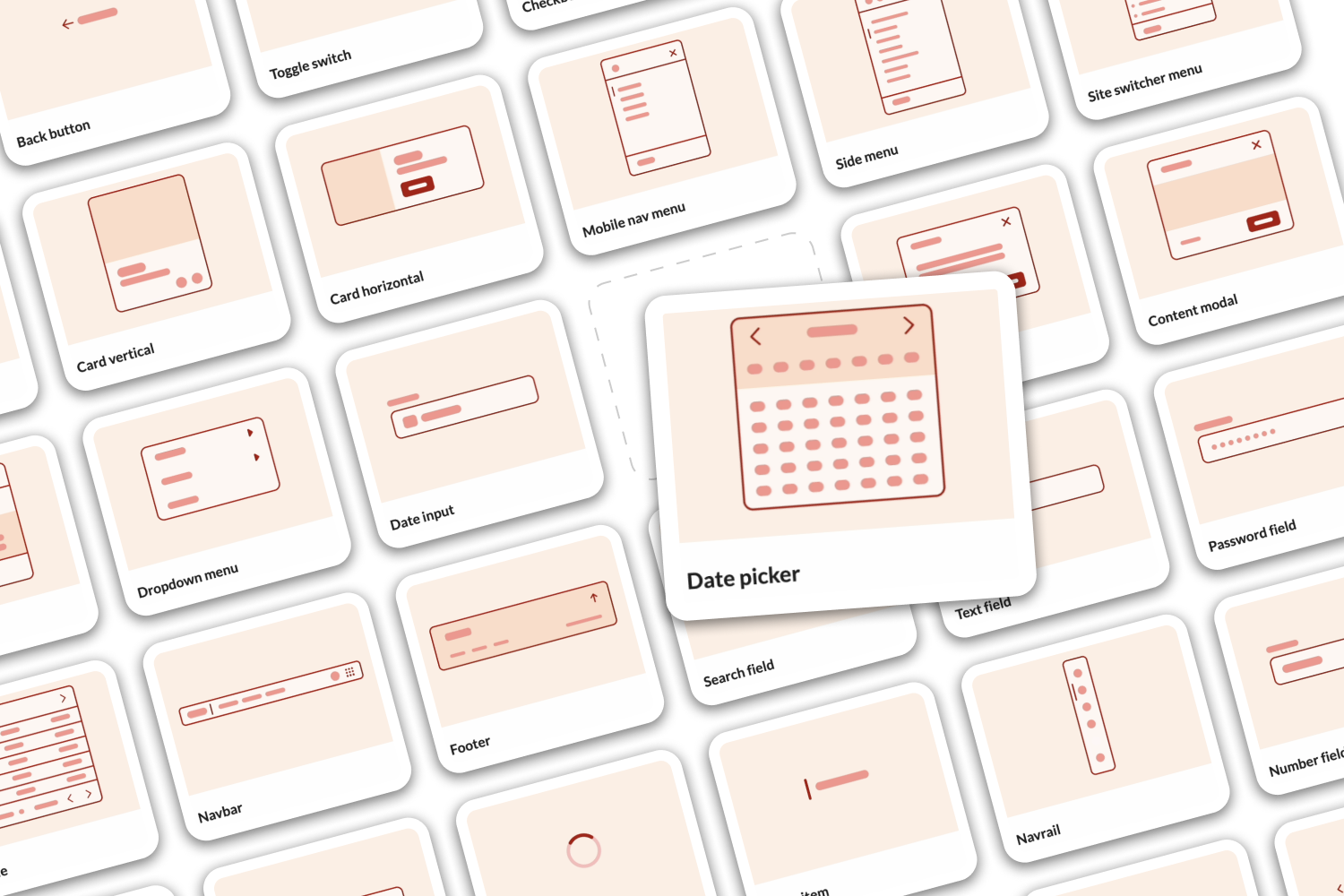 Examples of inconsistent modal UI components across different projects.